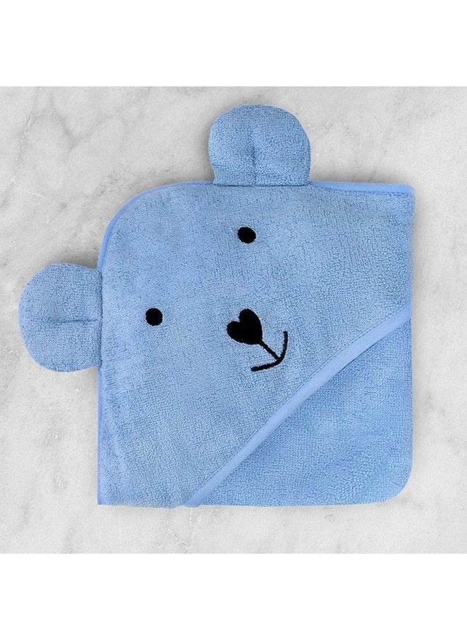 THEONI - Hooded Bamboo Towel ; Cotton Towel For Kids ; 400 Gms 85X85 Cm ; Pack Of 1Blue Colour Newborninfants And Toddlersuitable For Baby Gifts (Blue) - Image 1