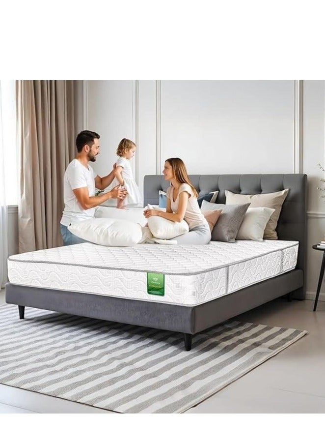 EASELIVING مرتبة أورثوبيديك بحجم كينج - مرتبة متوسطة الصلابة بسُمك 20 سم مع قماش قابل للتهوية | مرتبة أورثو بنيل قابلة للعكس مع تخفيف الضغط لجميع أوضاع النوم | ضمان 3 سنوات (180 × 200 سم) - Image 1