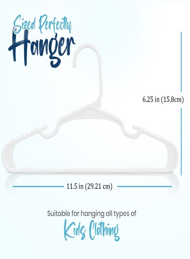 Utopia Home 60 Pack Kids Hangers - 11.5 Inch Plastic Baby Hangers for Closet - Childrens Hanger for Clothes & Infant Hanger for Closet (White) - Image 3