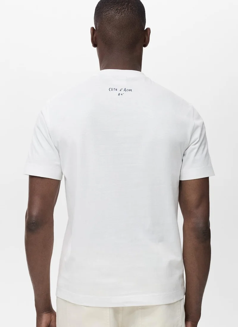 Mango Man Crew Neck Short Sleeve T-Shirt