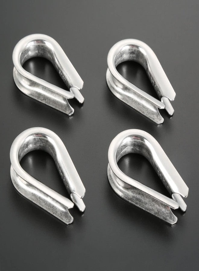 Mtsooning 4Pcs 1/2" Wire Rope Chain Thimble for Boat Rigging Anchor Boat Terminating Splicing 316 Stainless - Image 3