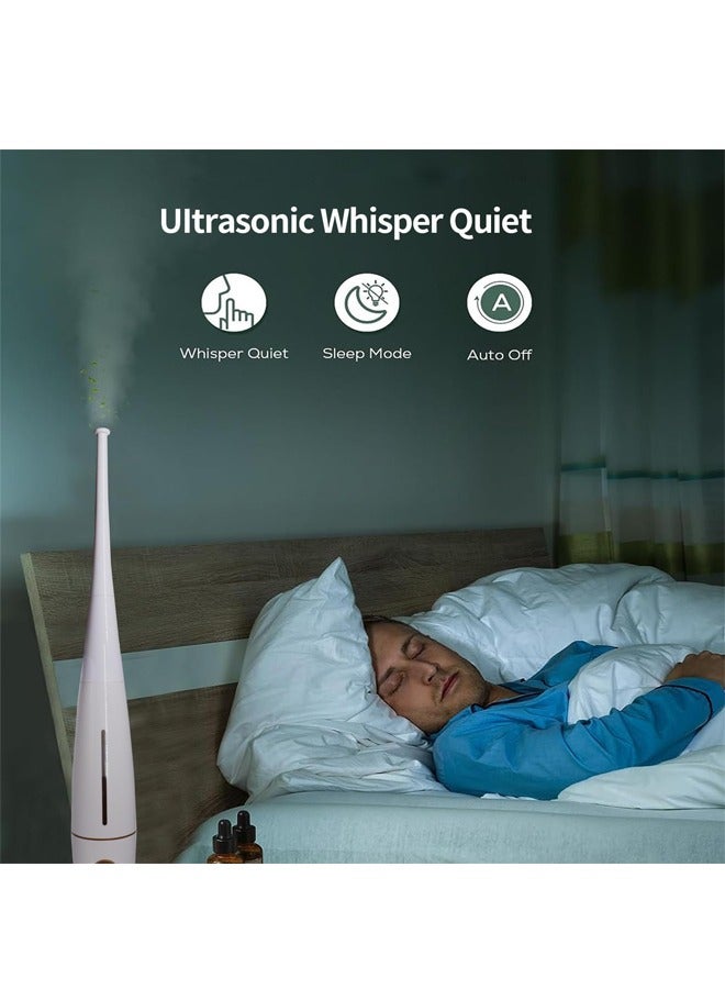 PADOM مرطبات بادوم لغرف النوم، مرطبات ضباب بارد بالموجات فوق الصوتية بسعة 5 لتر للمنزل وحضانة الأطفال والنباتات، مرطب هواء هادئ يدوم حتى 30 ساعة، إيقاف تشغيل تلقائي، بدون فلتر - Image 4