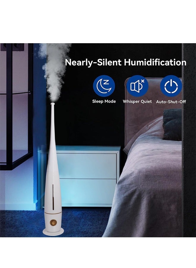 PADOM مرطبات بادوم لغرف النوم، مرطبات ضباب بارد بالموجات فوق الصوتية بسعة 5 لتر للمنزل وحضانة الأطفال والنباتات، مرطب هواء هادئ يدوم حتى 30 ساعة، إيقاف تشغيل تلقائي، بدون فلتر - Image 3