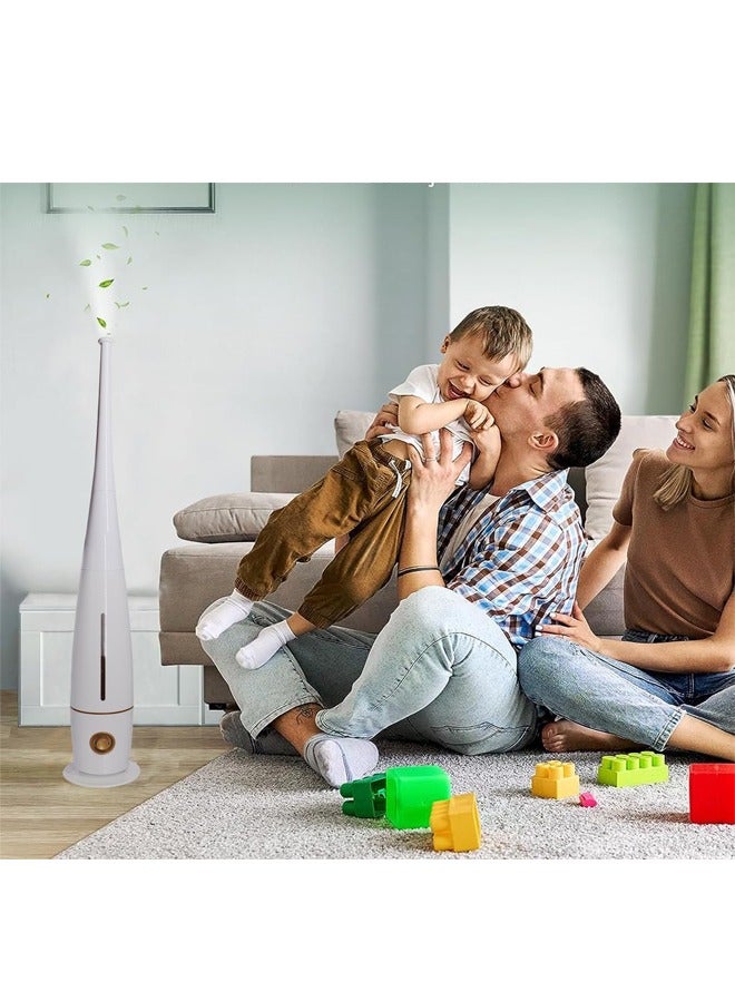 PADOM مرطبات بادوم لغرف النوم، مرطبات ضباب بارد بالموجات فوق الصوتية بسعة 5 لتر للمنزل وحضانة الأطفال والنباتات، مرطب هواء هادئ يدوم حتى 30 ساعة، إيقاف تشغيل تلقائي، بدون فلتر - Image 2