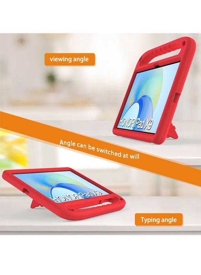 Muyixin Kids Friendly Case For 11.5" Honor Pad X9/ X8 Pro Tablet Anti-Fall Protective Heavy Duty Case Cover With Shell W/Pencil Holder - Red - Image 3