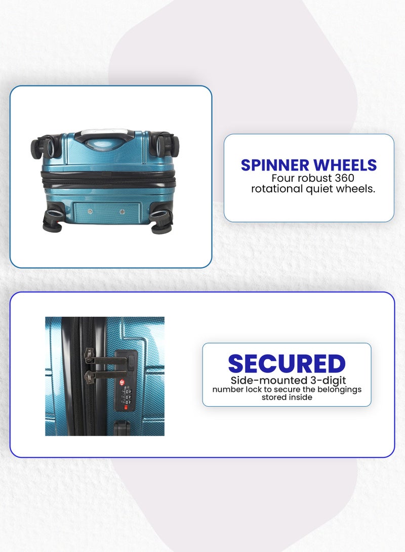 Stargold Trolley Luggage Set of 3 PCS TPC Hard Side Spinner Wheels with TSA Lock - Image 5