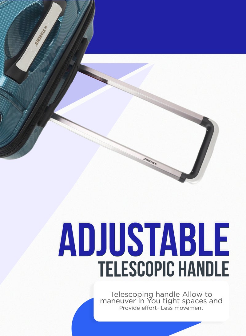 Stargold Trolley Luggage Set of 3 PCS TPC Hard Side Spinner Wheels with TSA Lock - Image 4