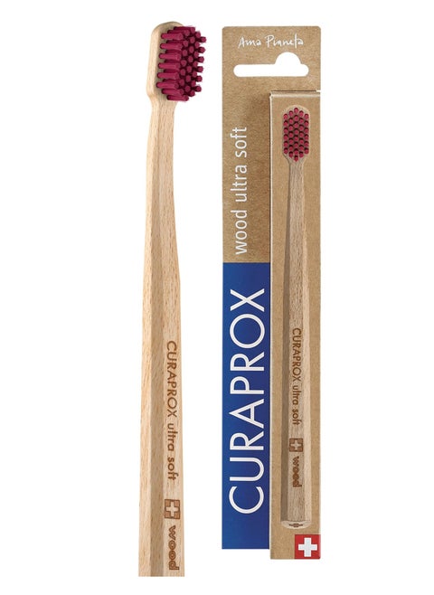 Curaprox Toothbrush CS Wood - Ultra-Soft Toothbrush for adults with 4440 CUREN® Bristles & sustainable beech wood.