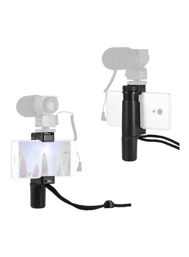 NIBEMINENT Adjustable Handheld Phone Holder For Live Video Recording Black  - Image 3