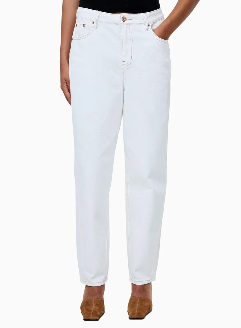 French Connection Loren Twill Barrel Leg Denim