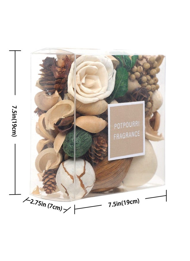 Qingbei Rina Jasmine Scented Potpourris Dried Flowers In Box Home Fragrance Decoration Xmas Aroma Gift Decorative Filler For Bowl And Vase White