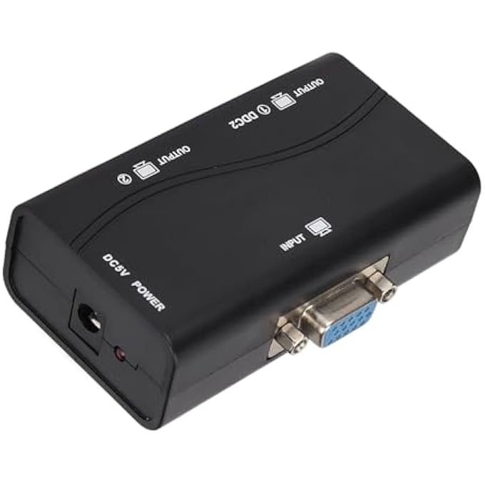 rayihni 1 IN 2 OUT VGA SPLITTER 40M DISTANCE 250MHZ USB POWERED VIDEO SPLITTER FOR SCREEN SPLITTING, IDEAL FOR CONFERENCE ROOM SETUP - Image 1
