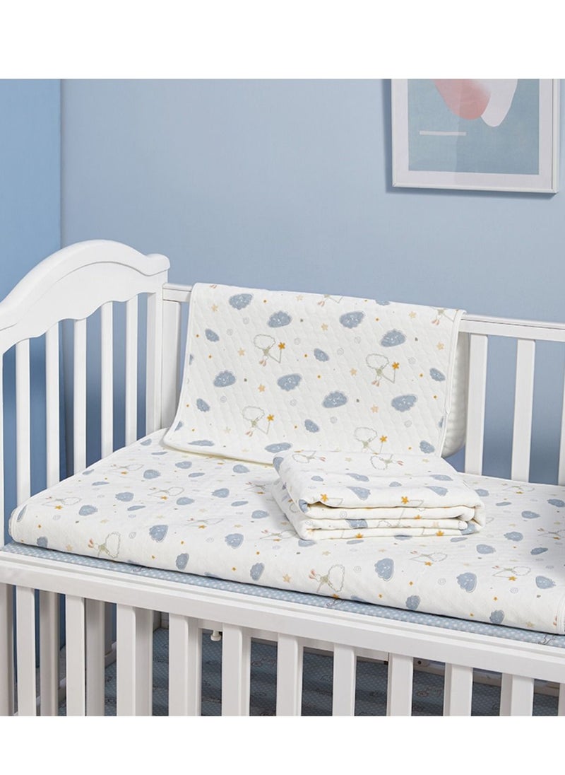 Be a better mom - Baby Changing Pad Liners - Portable Waterproof Ultra Absorbent and Soft Diaper Mat - Changing Table Covers for Home & Travel - Washable Baby Changing Mat - Baby Gift (Clouds, 50x70cm) - Image 1