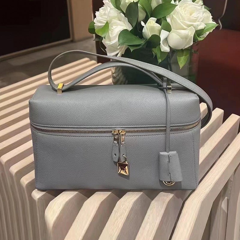 Explosive Extabag Lunch Box Bag Lp27 Vintage Cowhide Box Bag Epso Leather Portable Large Capacity Shoulder Bag - Image 1