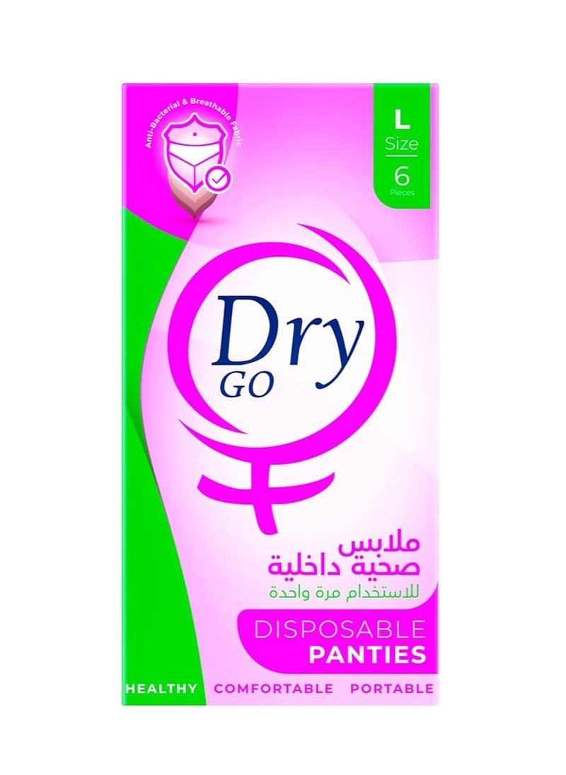 Dry go Large disposable panties 6 Pieces  - Image 2