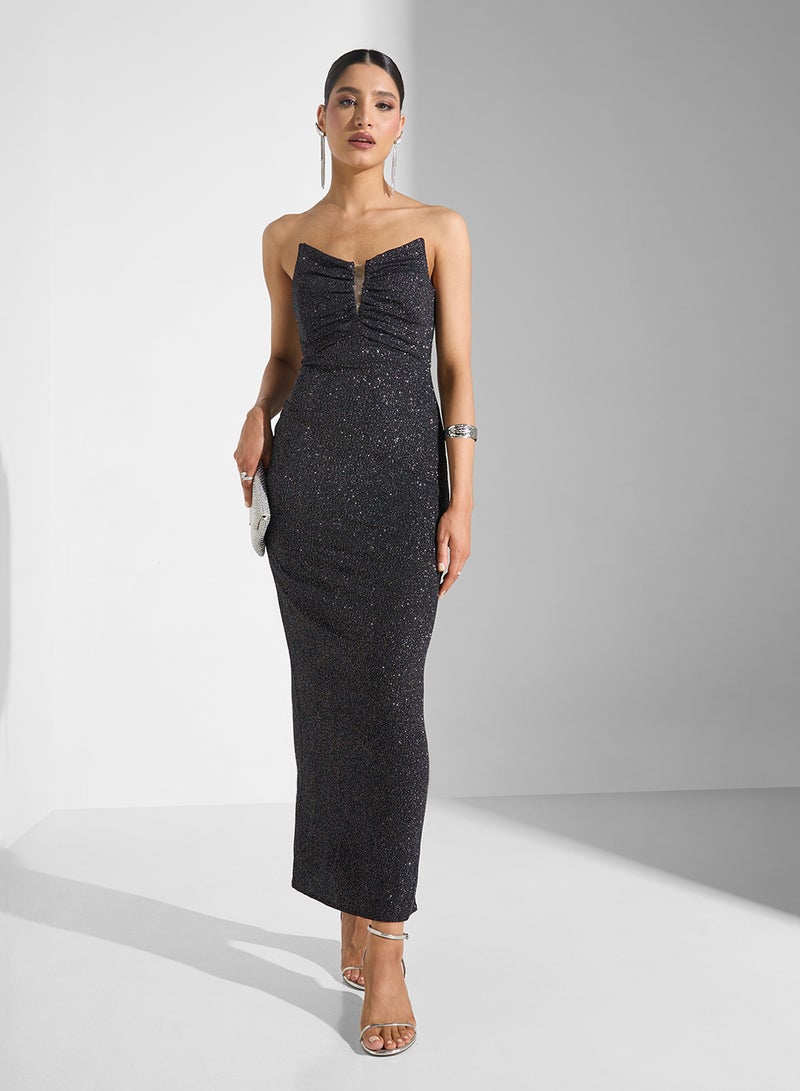 Ella Limited Edition Bandeau Shimmer  Dress  - Image 4