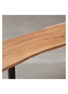 Home Box Costa Live Edge Solid Wood Top Bench 42 x 45 x 140 cm  - Image 4