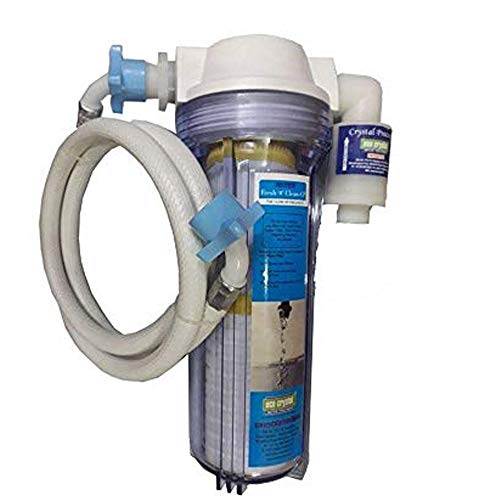 Eco Crystal Fresh N Clean CPR Physical Water Softener with Hose Pipe (Prefilter, Light Blue) - Image 1