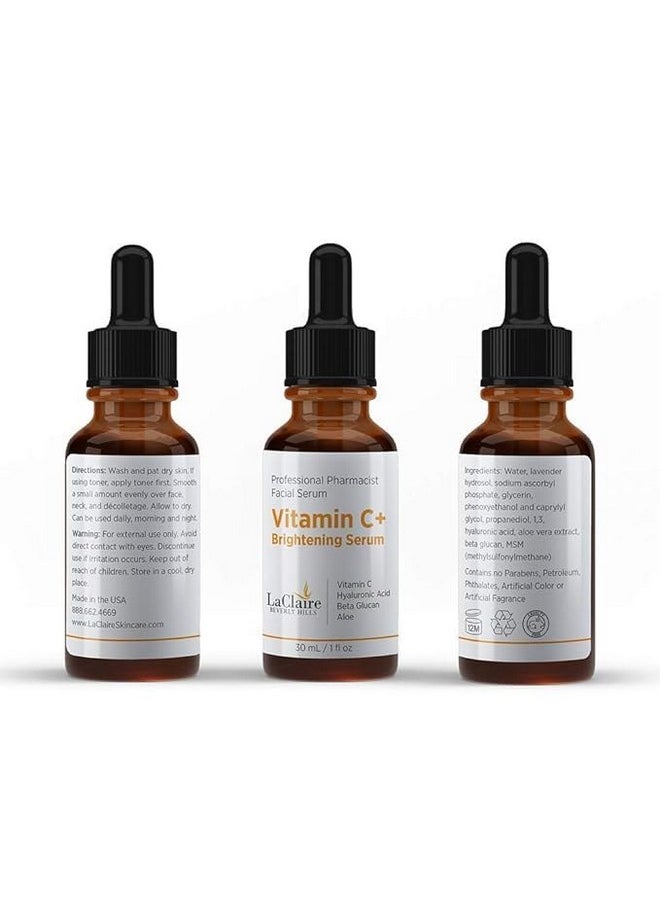 laclaire LaClaire Vitamin C+ serum 3-Pack, Strong vitamin C serum, brightening serum for face, topical facial serum with Hyaluronic acid, Vitamin C facial brightening serum, Vitamin C+, Made in the USA  - Image 4