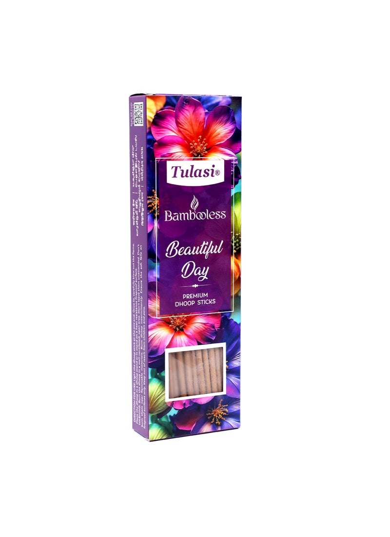 Tulasi Beautiful Day Dhoop Sticks for Pooja, Prayer, Meditation & Home Fragrance, 1 Pack - Image 5
