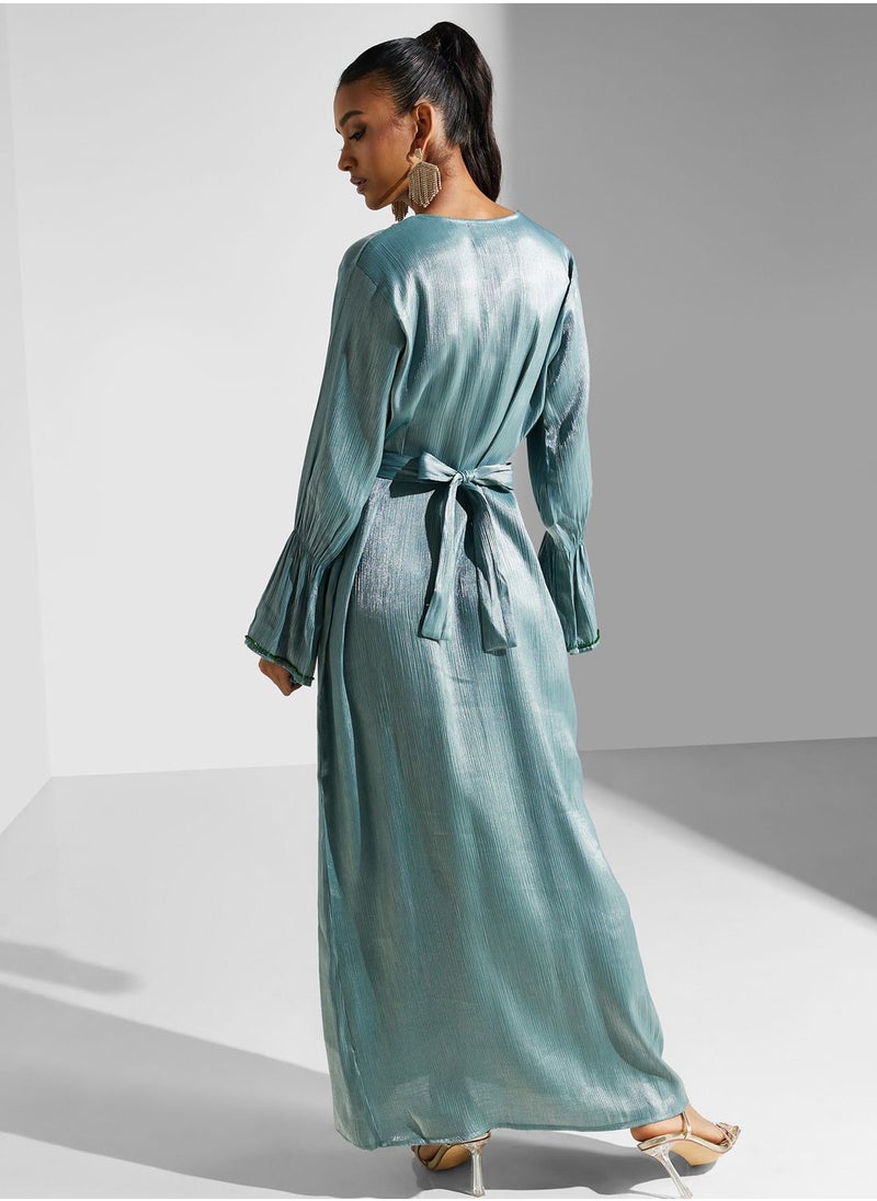 hayas closet - Embellished Belted Jalabiya - Image 1