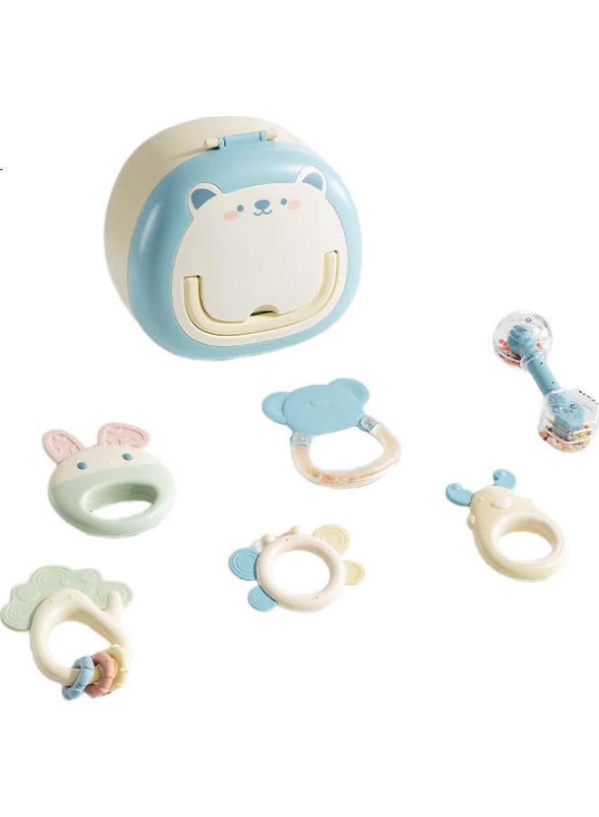 Beptides Beipesi Baby Rattle Toy, Chewable Teether, Infant Toy Gift Box, 0-6 Months And 1 Year Old, Grip Training, 6-piece Set - Image 2