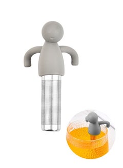 Stainless Steel Fine Mesh Cartoon Tea Infuser for Loose Tea, Anti Scalding Silicone Handle Tea Strainer, Herbal Tea and Spices Fast Steeper Filter(Gray)