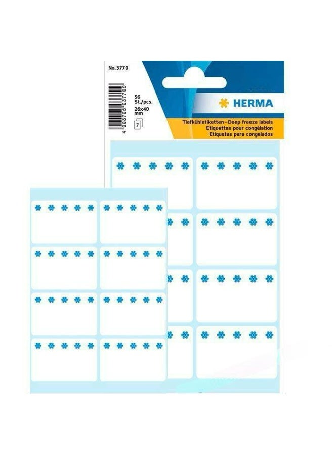 HERMA Self-Adhesive Deep Freezer and Food Organizer Label Set for Kitchen and Freezer, 26x40 mm, 56 Pieces - Model 3770 - Image 1