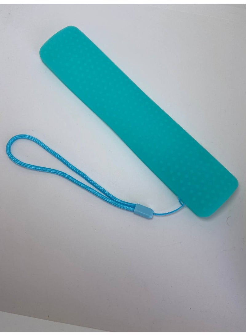 CASE Silicone Protective Remote Cover for Xiaomi XMRM-ML TV Remote Control, Anti-Slip Design, with Strap, Compatible with TV A32"/A43"/A55"/A PRO 65"Series/Q2 Models (2022-2025) (Neon Blue) - Image 4