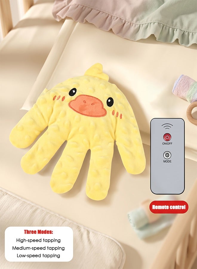 Ssovi Electric Baby Sleep Soother Pillow, Anti-Startle Automatic Patting Plush Palm with Remote Control & 3 Speeds, Breathable Newborn Colic Relief (Yellow Duck) - Image 3