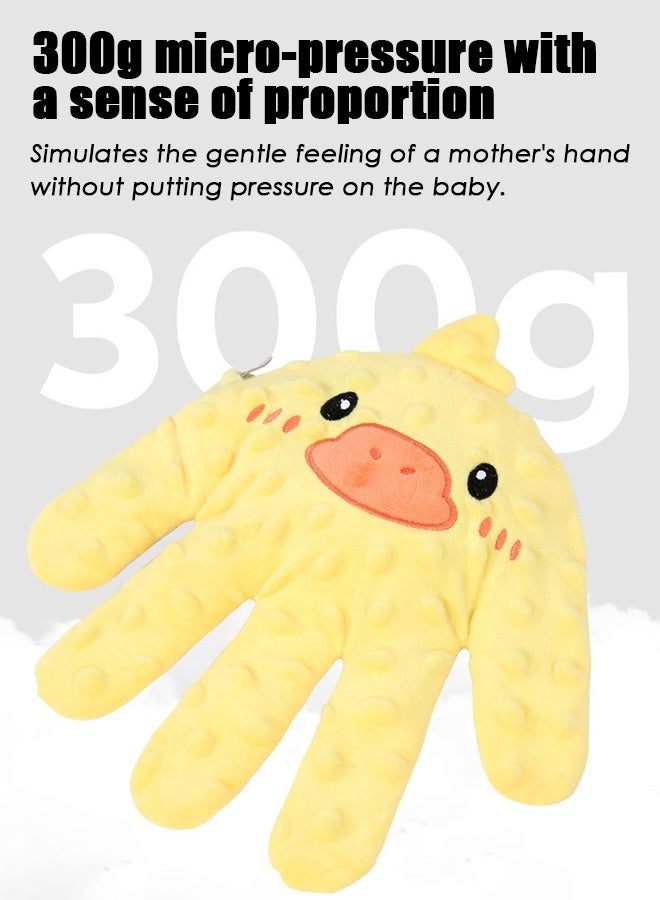 Ssovi Electric Baby Sleep Soother Pillow, Anti-Startle Automatic Patting Plush Palm with Remote Control & 3 Speeds, Breathable Newborn Colic Relief (Yellow Duck) - Image 4
