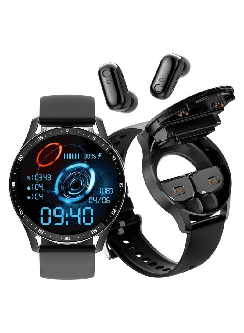 Smart Watch with Earphones, 2 in 1 with Wireless Earphones, Smart Watch with Wireless Earphones, 1.32 Inch HD Touch Screen, Ip67 Sports Watches, Sleep Mode. - Image 1