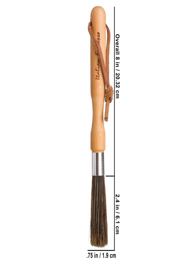 Redecker Natural Pig Bristle Espresso Maker Brush with Oiled Beechwood Handle, Narrow Brush Head Reaches Tight Spaces, Hanging Loop for Storage, 8 inches, Made in Germany - Image 4