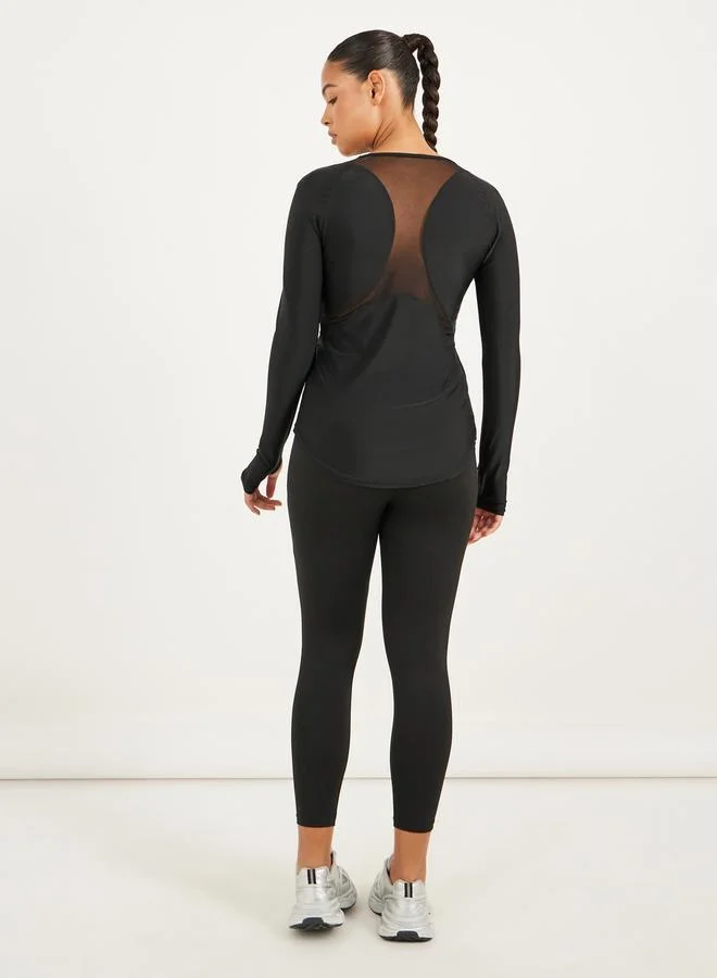 Styli Gymspire Edition - Label Ruched Waist 7/8 Leggings