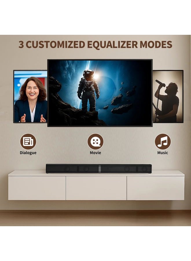 LARKSOUND 2.2 CH Soundbar for Smart TV, 2-in-1 Detachable Sound Bar for TV, Surround Sound System, Bluetooth 5.3/HDMI-ARC/Optical/AUX Connections - Image 4