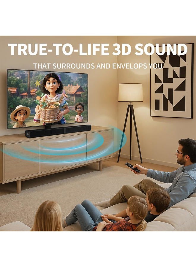LARKSOUND 2.2 CH Soundbar for Smart TV, 2-in-1 Detachable Sound Bar for TV, Surround Sound System, Bluetooth 5.3/HDMI-ARC/Optical/AUX Connections - Image 2