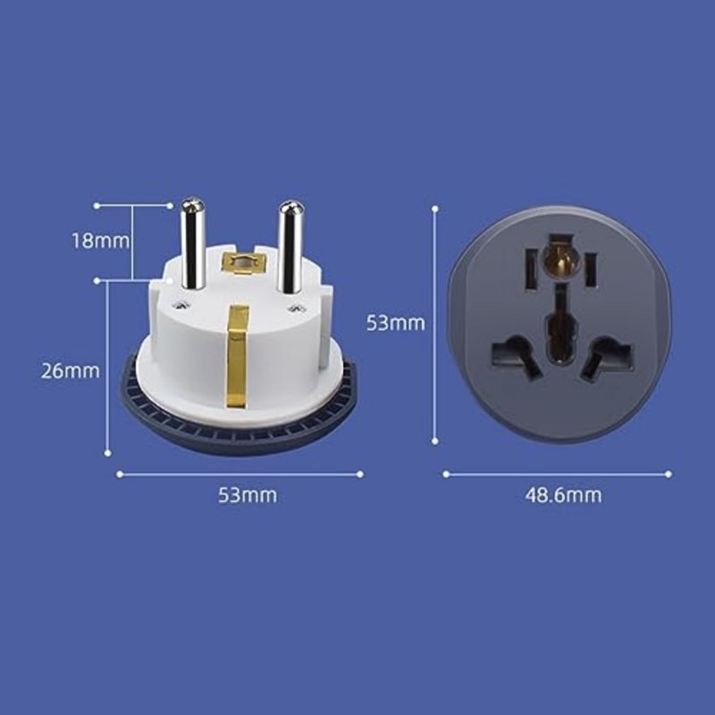 [4-Piece]Plug Converter, UAE, USA, EU, UK, AU, CN to KSA/EU/Germany Socket, Travel Adapter, Universal Socket Travel Adaptor for Business Trip Holiday Hotel Airport for Cell Phone, Laptop - Image 5