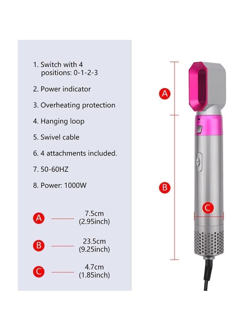 ELTRAZONE Styler 5 in 1 Hair Dryer Hot Air Brush Styler Negative ​Ion Hair Straightener Volumizer Hair Curler Hot Air Wrap Comb Brush - Image 2