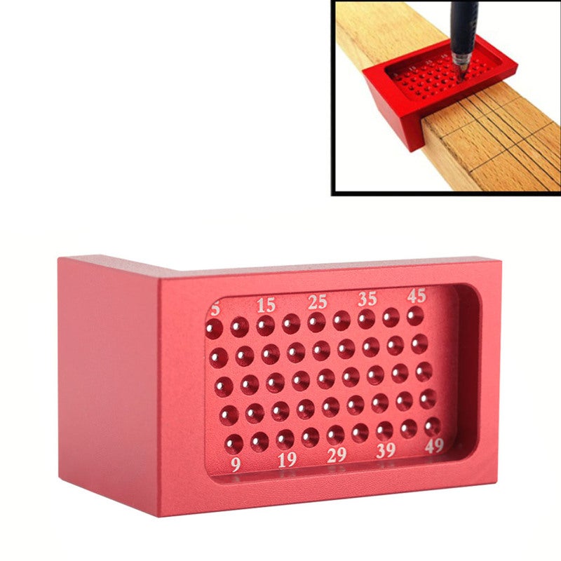 Woodworking Scribe Aluminum Alloy T-Type Ruler - Rustproof Durable Accurate Cross Line Drawing Measuring Tool for Woodworking Enthusiasts & Professional Carpenters - Image 1