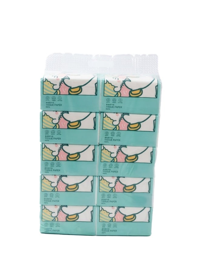 Crazy Boss 10 Pack Tissue Paper Napkins 400 Sheets 1 Ply Soft Facial Tissue Multipurpose Use - Image 1