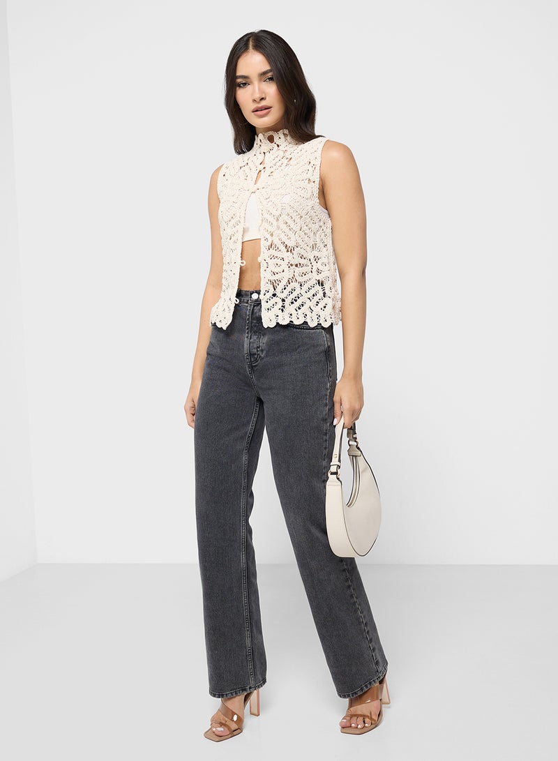 ايلا بلوزة بدون أكمام دانتيل - Image 4