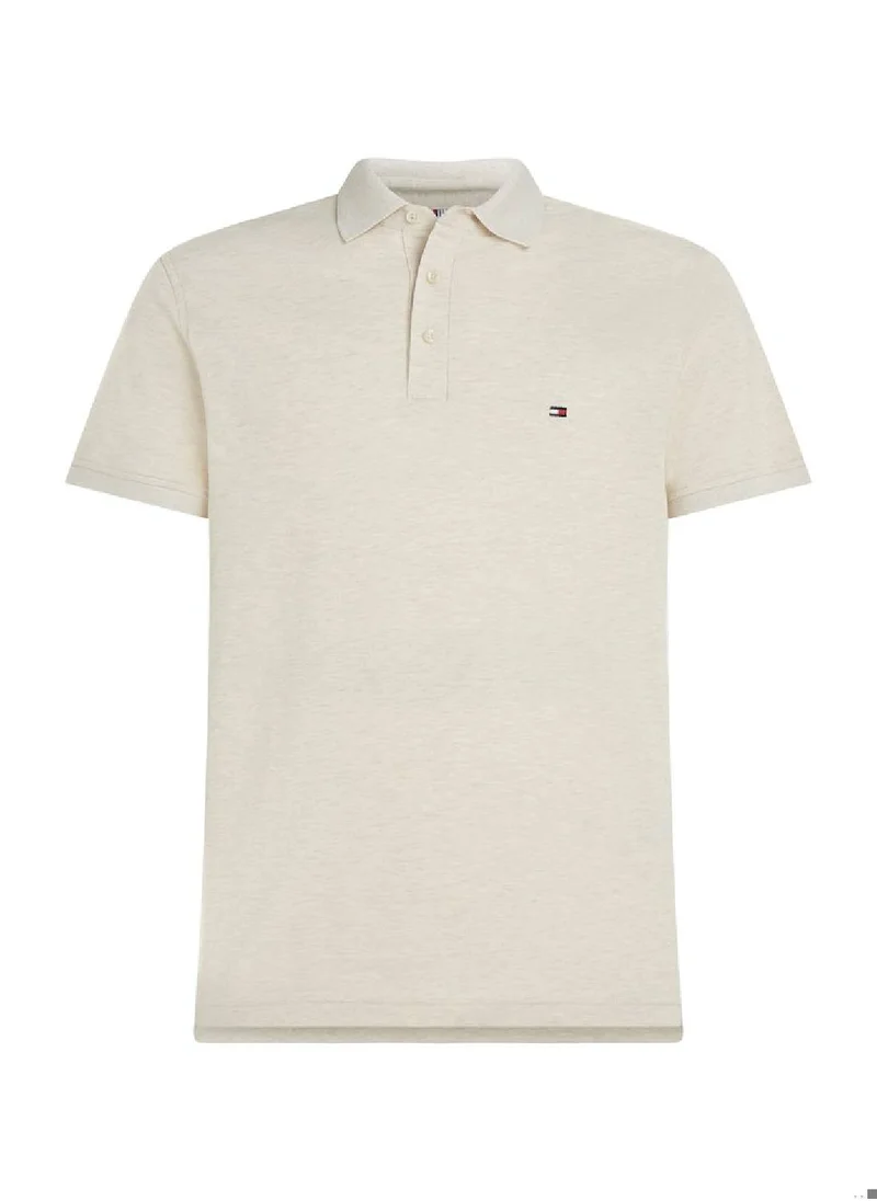 TOMMY HILFIGER Men's 1985 Collection Slim Fit Polo - Stretch organic cotton pique, Beige