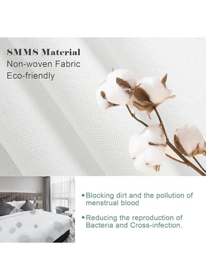 RION 8 PCS Disposable Bed Sheets Set: Queen Size with 2 Bed Sheets, 2 Quilt Covers, and 4 Pillowcases - Perfect for Business Trips, Spa & Hotel Stays - Image 3