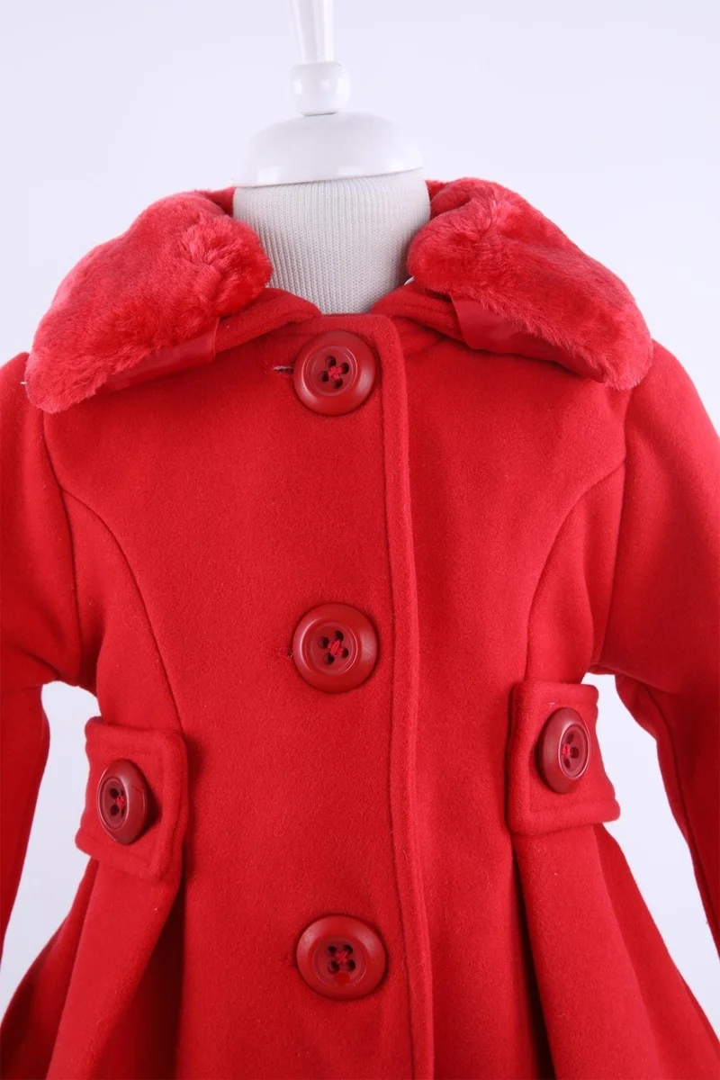 Baby Hola Babyhola Baby Girl Child Fur Collar Lined Stash Coat Winter 13487
