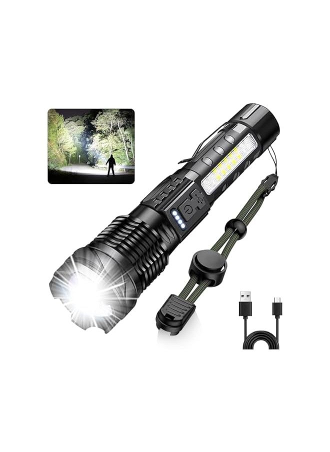 PROMASS promass Flashlight LED Rechargeable, Torch Light, 10000Lumens with 7 Light Modes Flash Light, IPX6 Waterproof, Zoomable, Handheld Emergency Light for Outdoor Camping Hiking  - Image 2