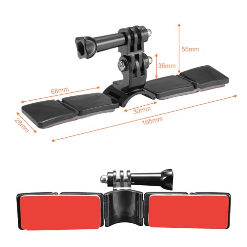 Lupholue Motorcycle Helmet Chin Mount Kits with Adhesive Curved Pads Compatible with GoPro Hero 13, 12, 11, 10, 9, 8, 7, (2018), 6 5, Hero Black, Session, Xiaomi Yi, SJCAM, Campark (Version A) - Image 2