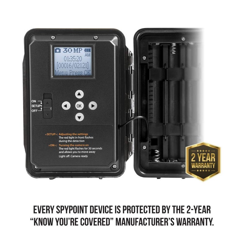SPYPOINT FORCE-PRO Trail Camera 30MP Photo 4K HD Video w/ 54 Low-Glow LEDs for Image Quality Day or Night, 90â€™ Flash Range, 110â€™ Detection Range, LCD Setup Screen | NON-Cell cameras for hunting - Image 3