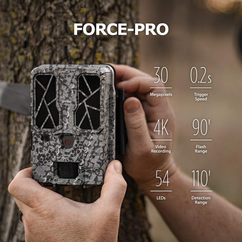SPYPOINT FORCE-PRO Trail Camera 30MP Photo 4K HD Video w/ 54 Low-Glow LEDs for Image Quality Day or Night, 90â€™ Flash Range, 110â€™ Detection Range, LCD Setup Screen | NON-Cell cameras for hunting - Image 2