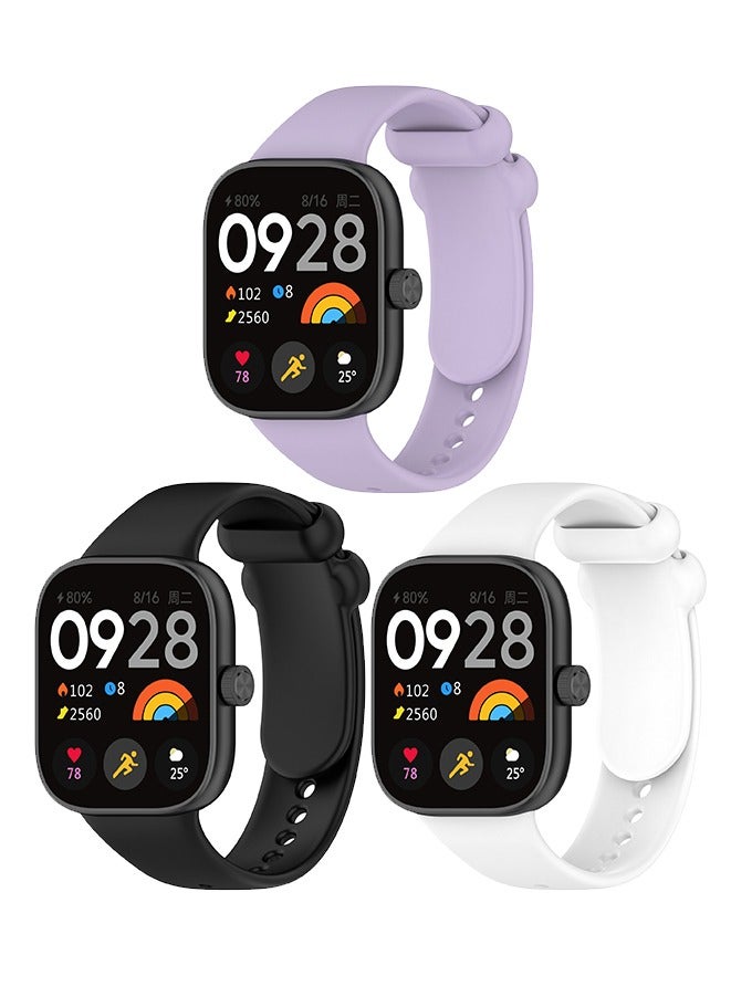 Redmi watch 5/Redmi watch4 Sport Silicone Strap for Women Men, 3 Pack Soft Silicone Strap Replacement Wristbands Compatible with Xiaomi Redmi Watch 5/Redmi Watch 4,Xiaomi band 9 pro/Xiaomi band 8 pro  - Image 1