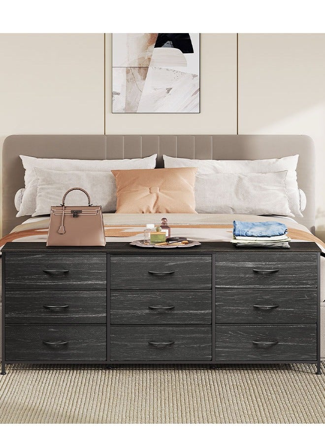 إن كي أكس نموذج تلفزيون كبير الحجم مزود بـ 9 أدراج للاستخدام الداخلي في غرفة النوم الرئيسية باللون الأسود مقاس 63 بوصة - Image 1